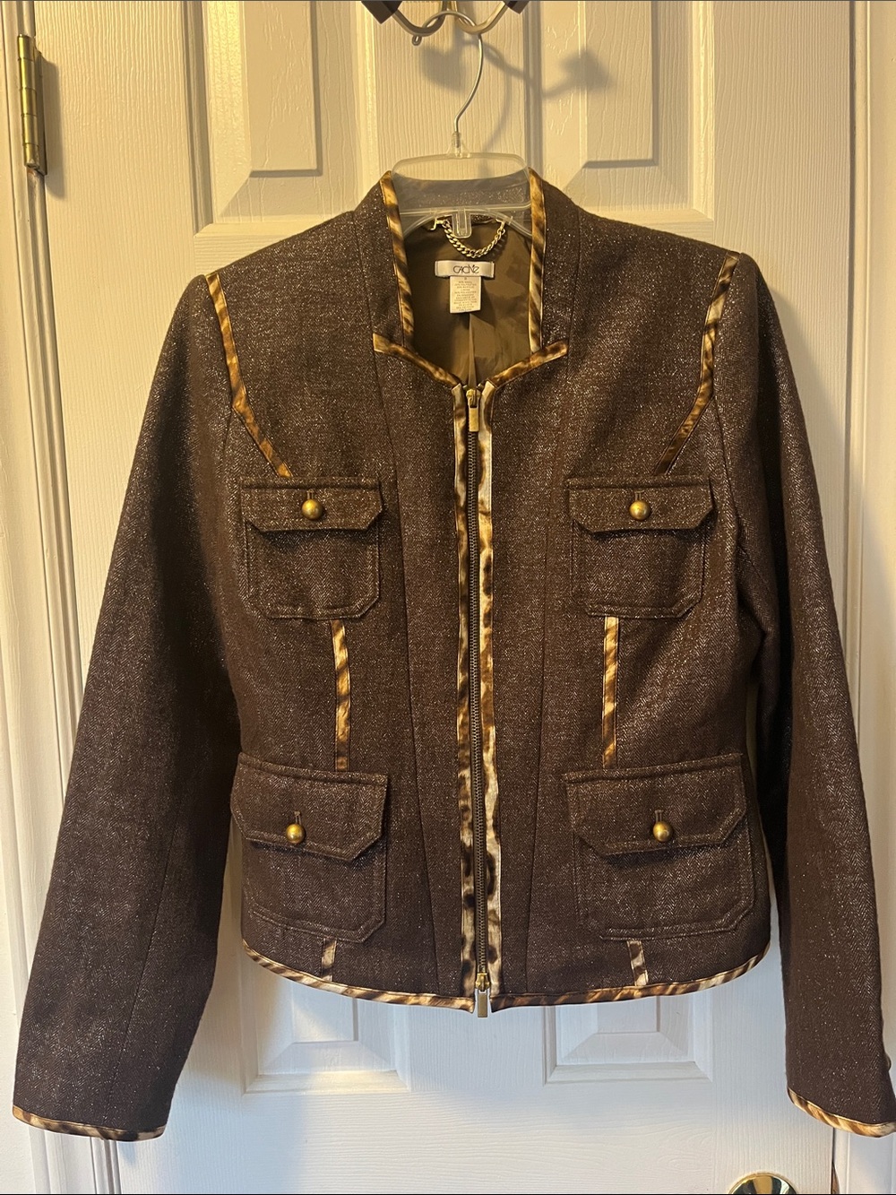Cache animal print blazer